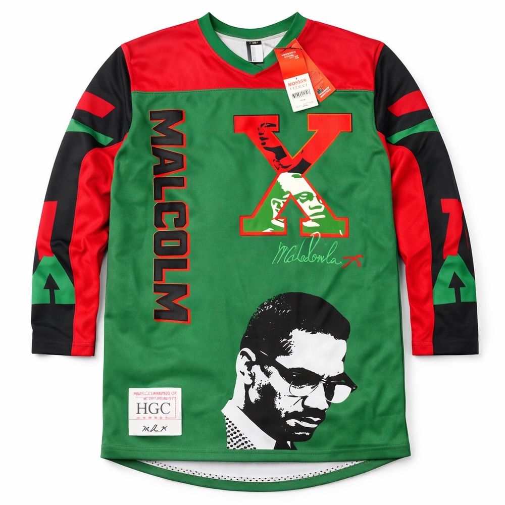 Malcolm X Green and Red Men's Shirt